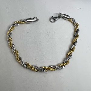 Gold and Silver Twist Bracelet